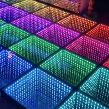 Light-Up Dancefloor – 150 AED per box of 2 tiles to hire per night.